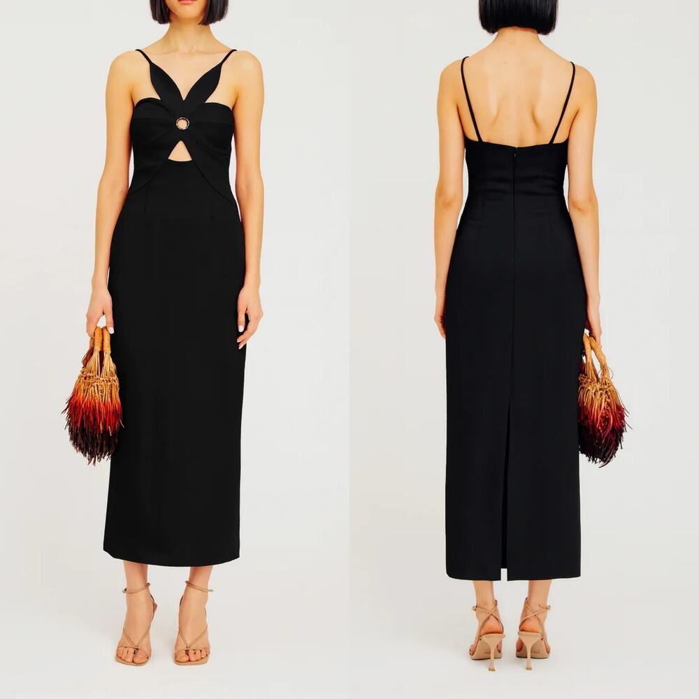Torn by Ronny Kobo Black Cutout Maxi Dress